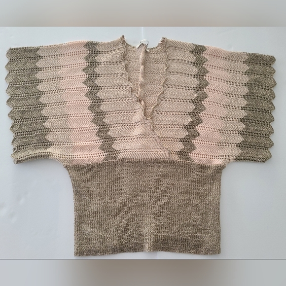 American Rag Cie Womens knit top pink and gold Size XL - Picture 2 of 8